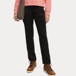 Scotch & Soda Lara Black High Rise Straight Leg Cargo Pant Medium New with Tag
